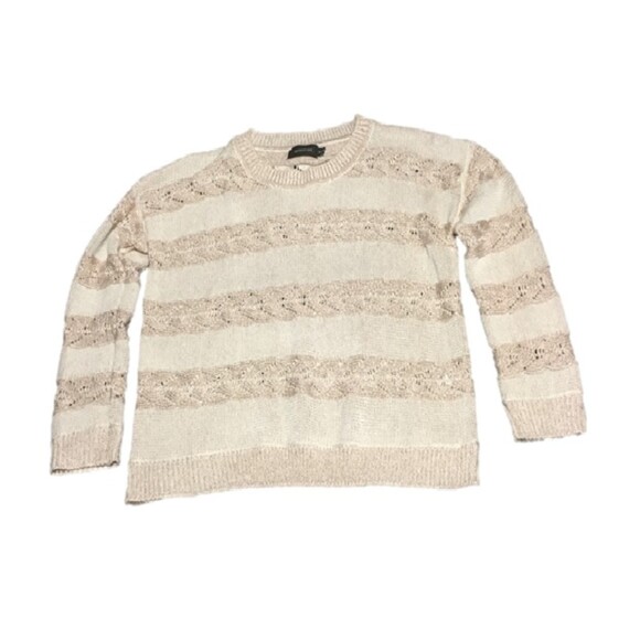 MINKPINK Sweaters - ✨️3 For $20✨️ sweater Womens M cream gold metallic glitter striped Y2K Coastal